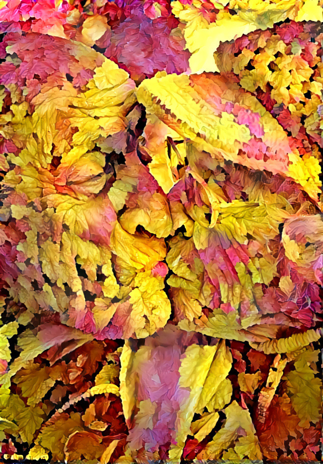 "The seasons roll on; my love stays strong" (title from a verse of "Vision"; a song by Peter Hammill) _ source: photo by Alan Shapiro / style: pbarlow's "Autumn Leaves Challenge" (on "Deep Dreamers" Facebook group) _ (190905)