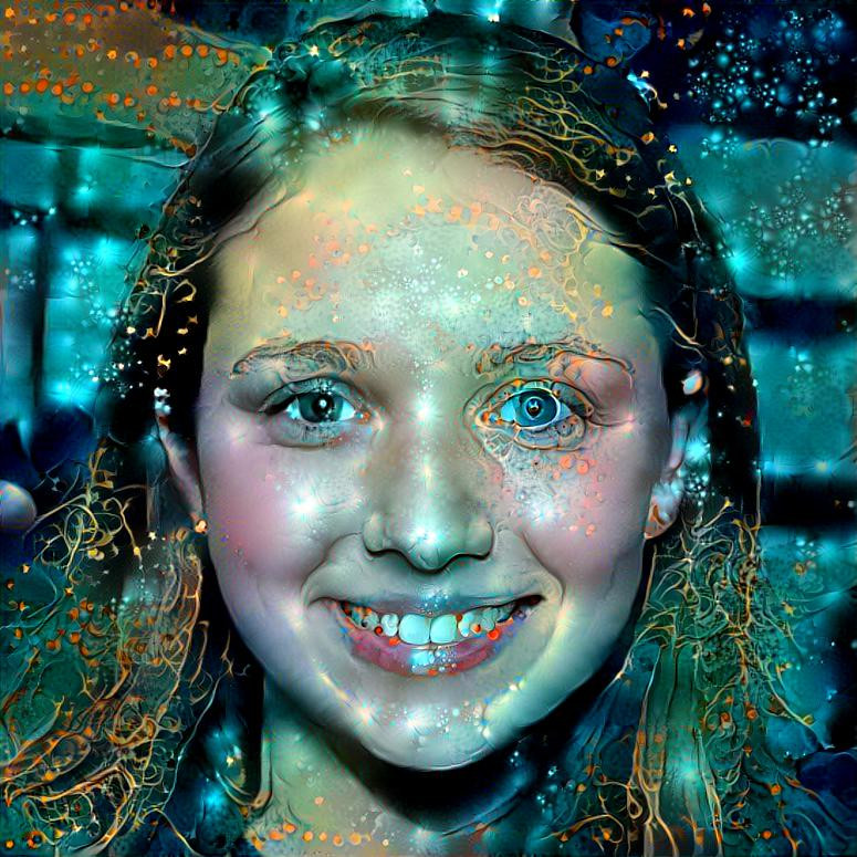 The girl is generated by a GAN