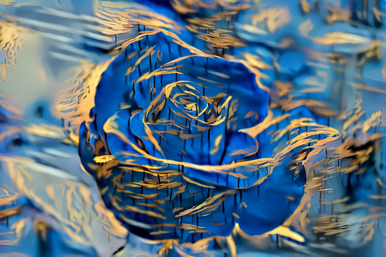 Blue/Gold Rose