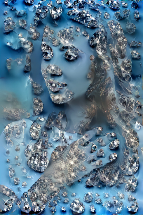 mia sara - retextured with diamonds on lite blue