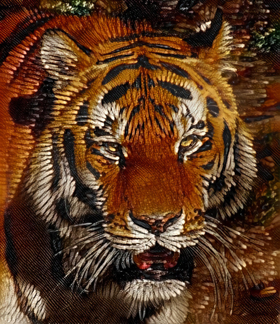 Tiger Embroidery