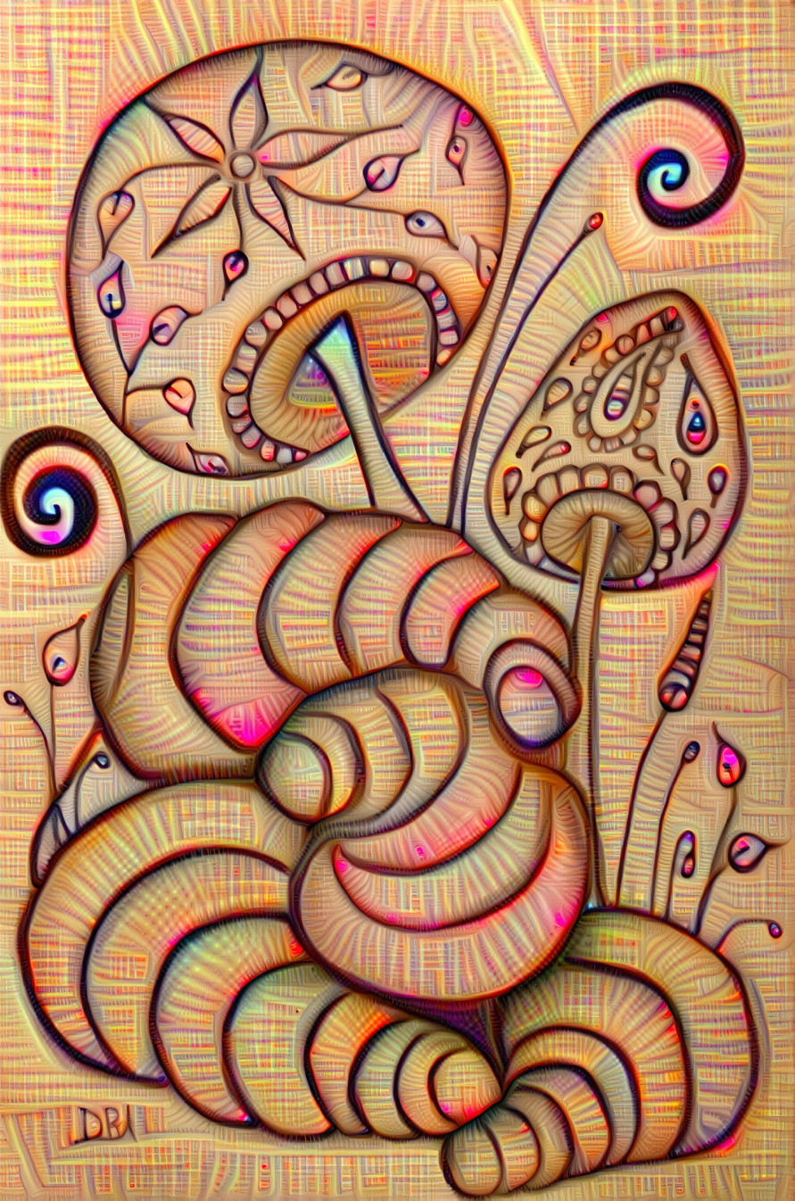 "Down the Rabbithole" Original Zentangle Art by DigiBamArt