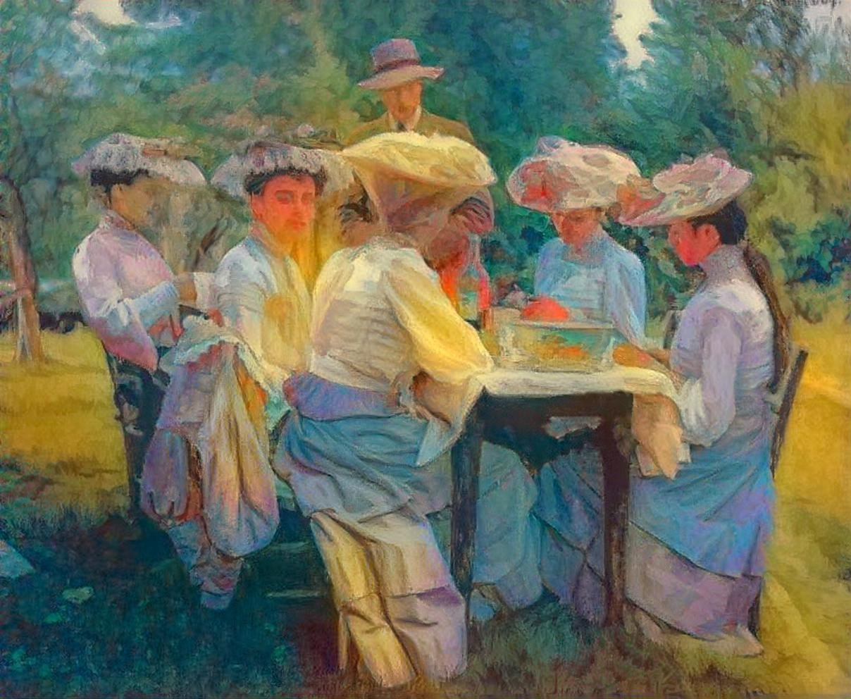 Picnic on a mid-summer evening
