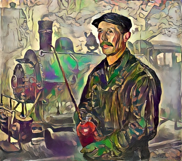 Train Wizard - Locomotive Engineer, About: 1) Painting of Reinhart Geiger, locomotive engineer, 2) https://www.careerexplorer.com/careers/locomotive-engineer/ ... Public Domain: https://commons.wikimedia.org/wiki/File:Portrait_of_Reinhart_Geiger,_locomotiv