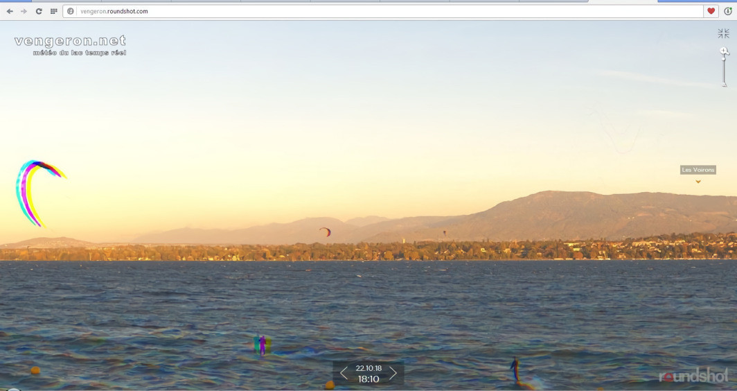 Lac Leman Webcam Geneva over Cern LHC Kite Surfing