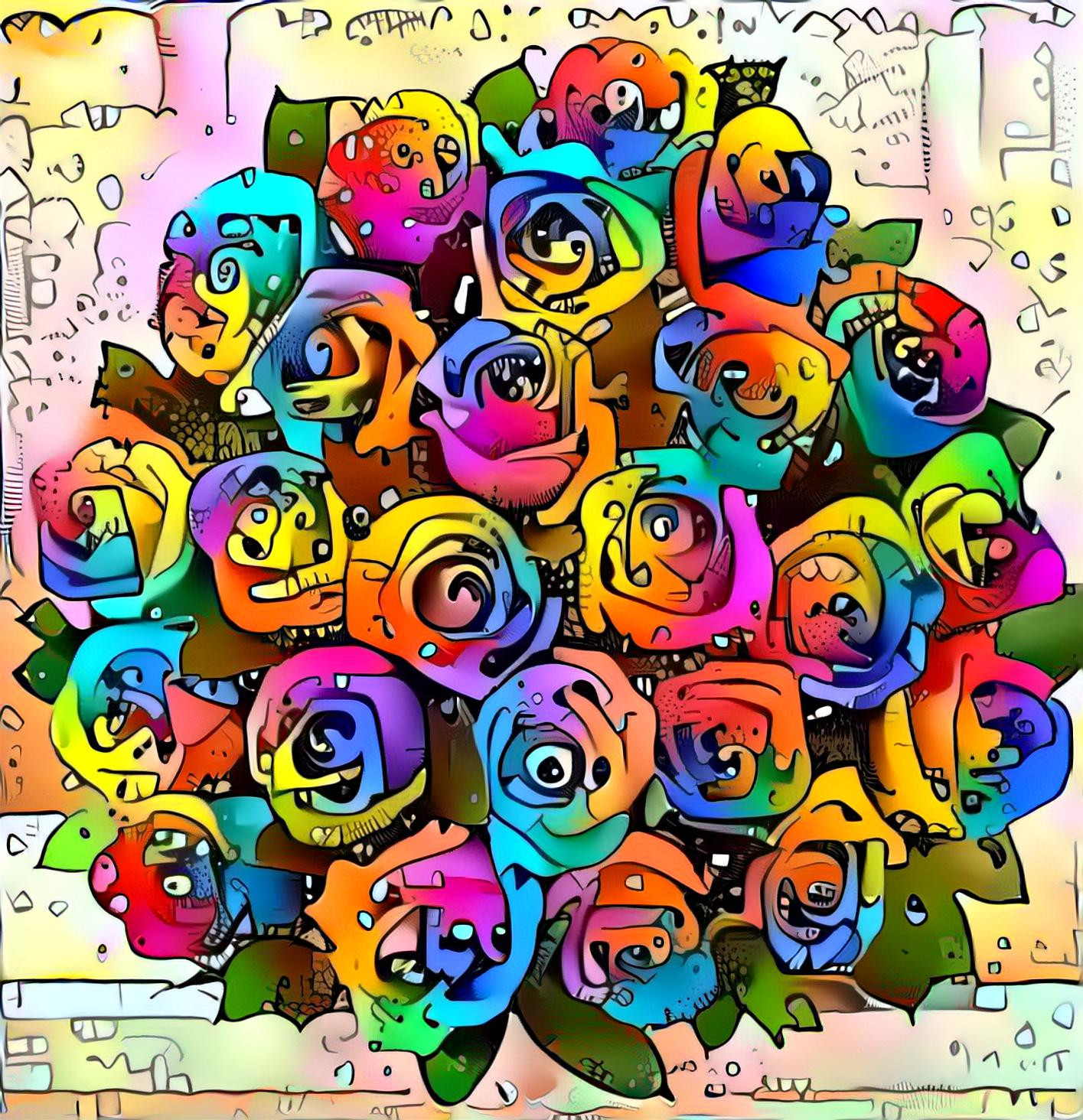 Rainbow Rose Bouquet 