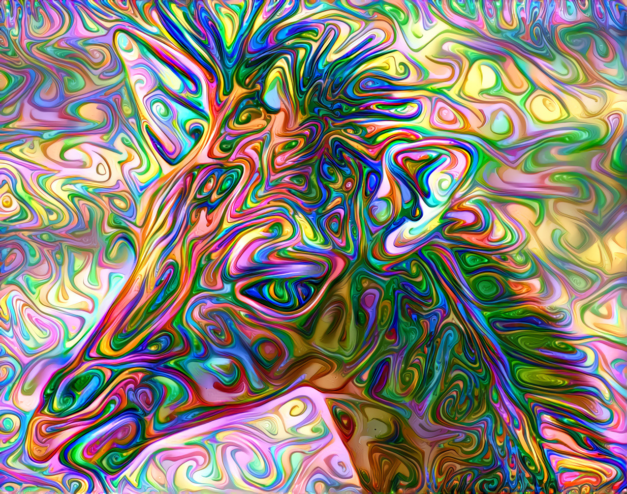Psychedelic Giraffe #3 - Style by Daniel W. Prust