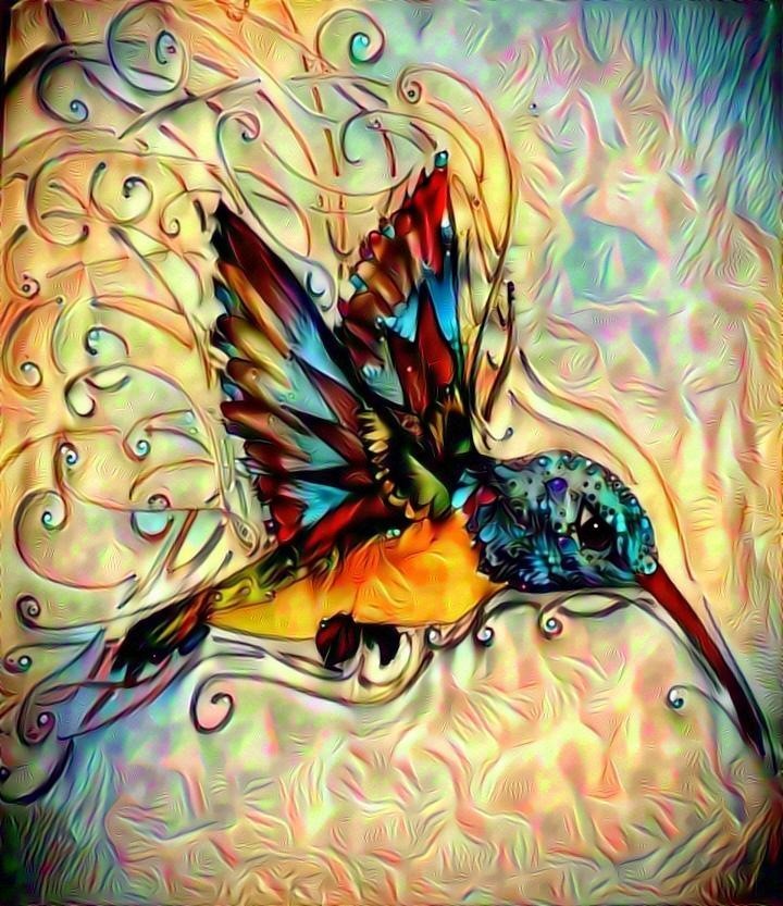 Hummingbird - Original Drawing by Daniel Prust