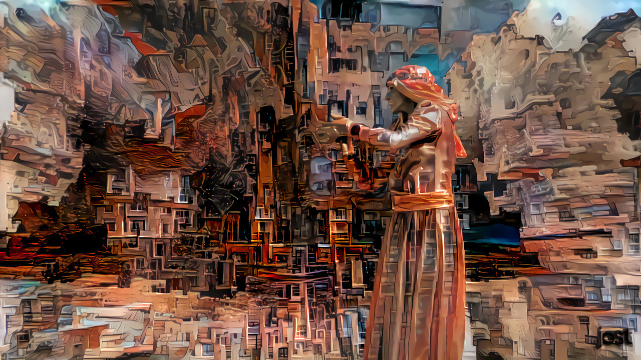 Housewife - source made with MB3D, DDG and a photo of a living sculpture in Dresden