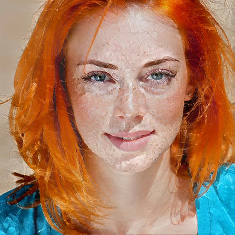 Deep Dream: Redhead Beauty (Ver.3)
