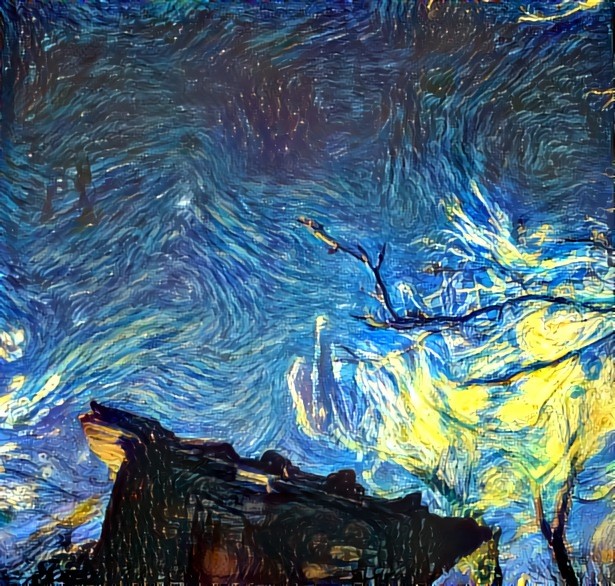 My interpretation of "The Starry Night" painting.