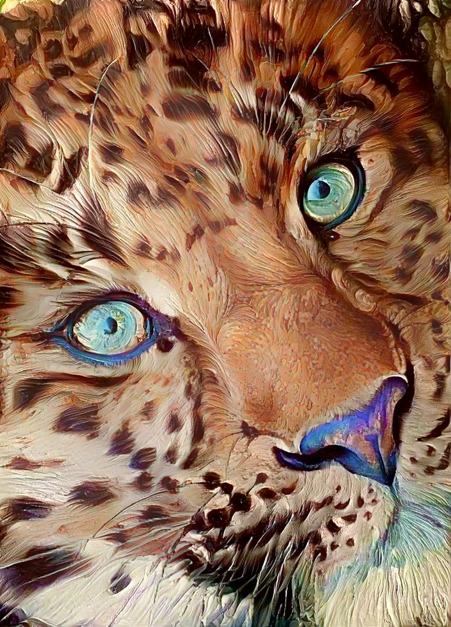 LEOPARD WITH A VIEW. Image artwork of Pen courtesy of Viana Arts.