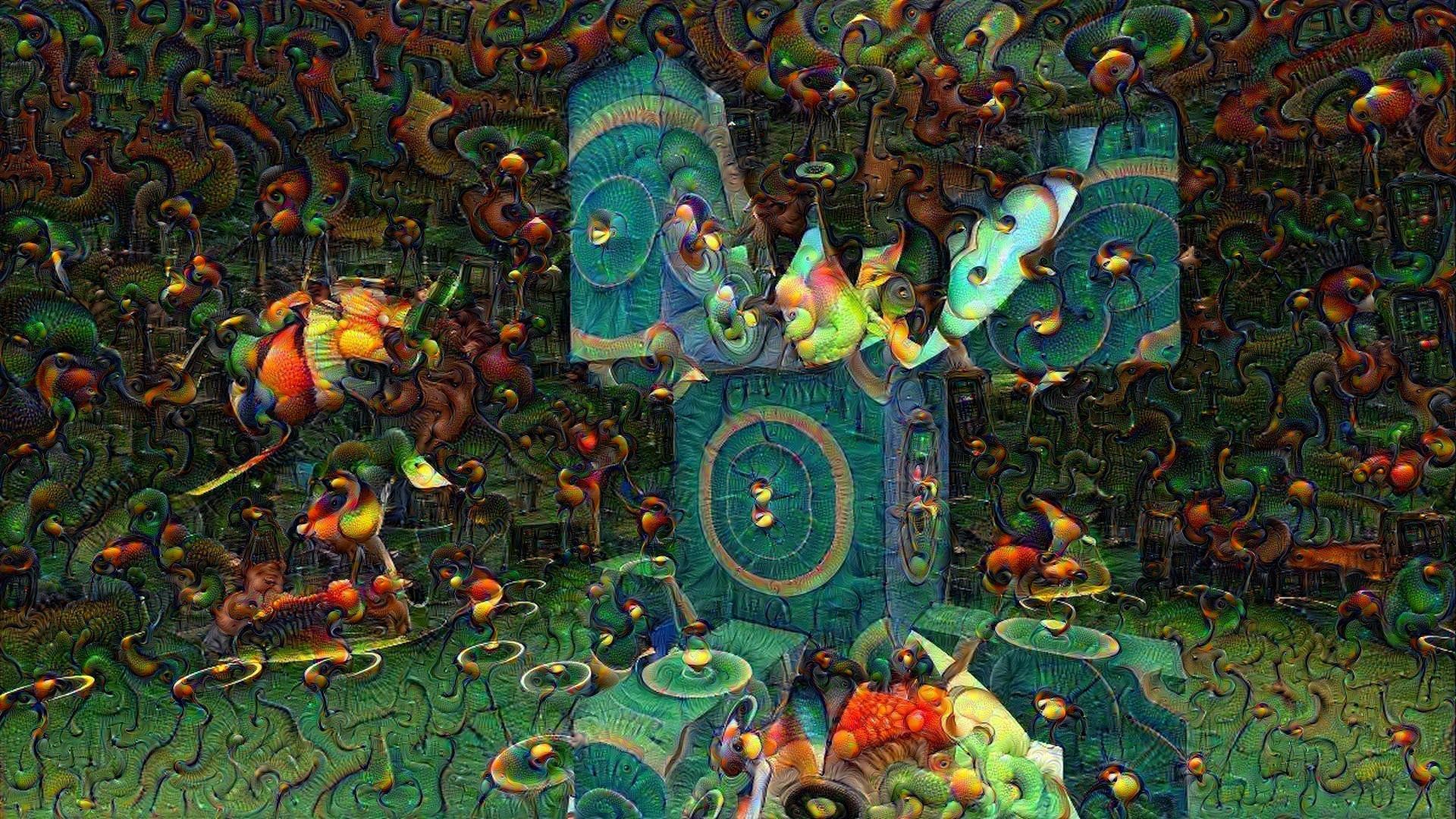 deep dream of the toy shop