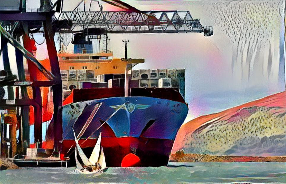 LARS MAERSK Container Ship. by Bernard Spragg. NZ(PD)