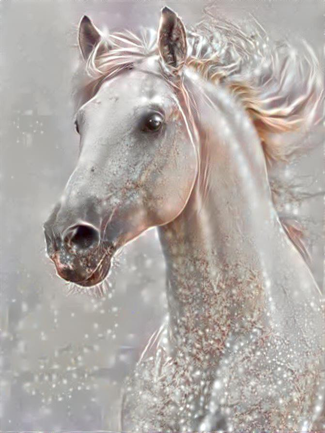 Magical white horse