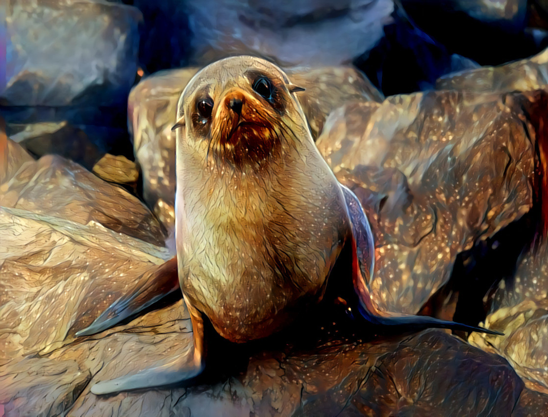 New Zealand Fur Seal /// OG Pic credit : Bernard Spragg https://www.flickr.com/photos/volvob12b/