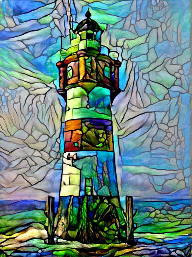 Glasswork lighthouse