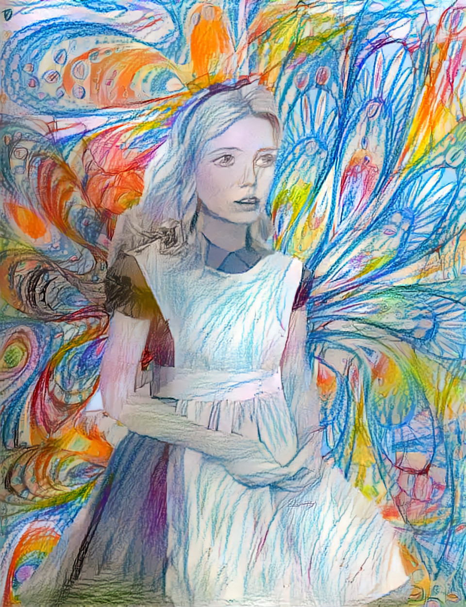 alice in wonderland, color crayons
