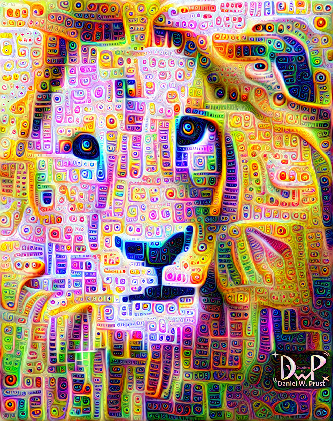 Final Deep Dream Lion Art by Daniel W. Prust