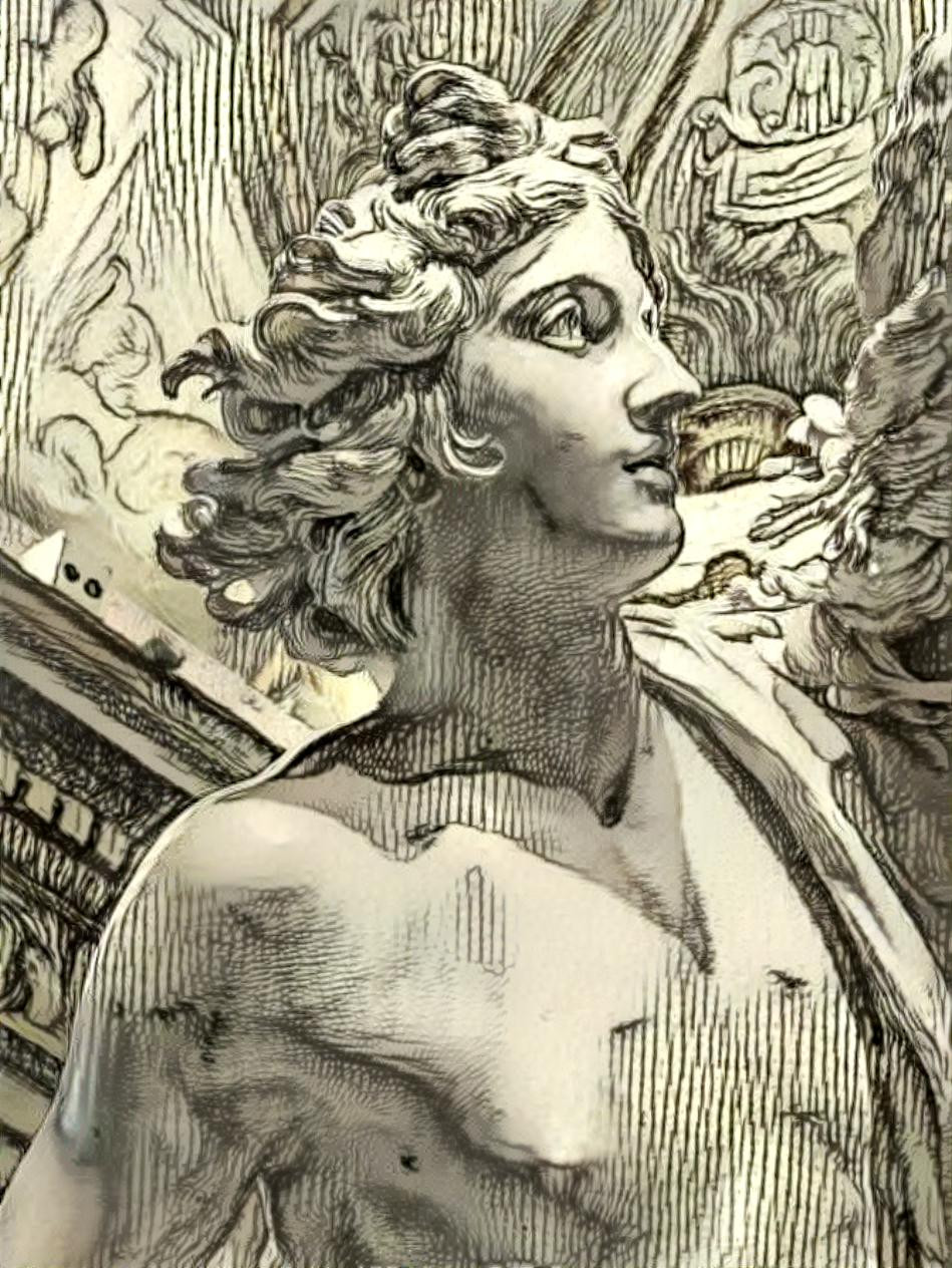 Bernini's Apollo, Woodcut