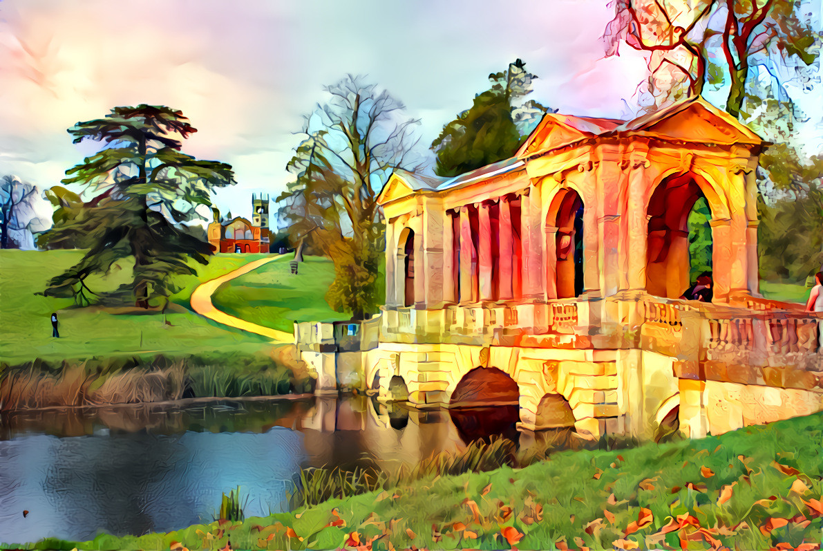- - - - - 'Stowe | National Trust, Buckinghamshire, England' - - - - - Digital art by Unreal - from own photo.