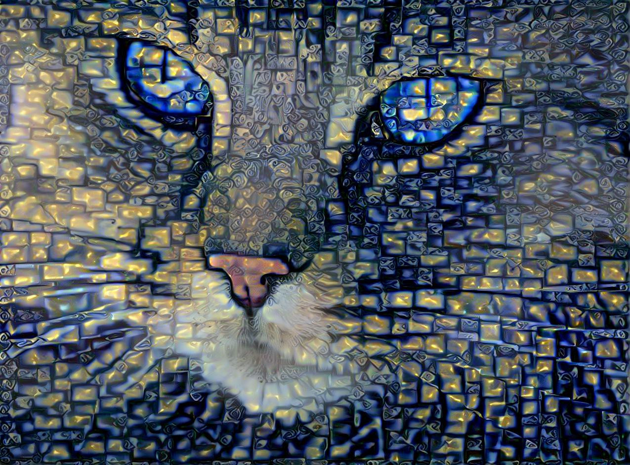 Mosaic cat