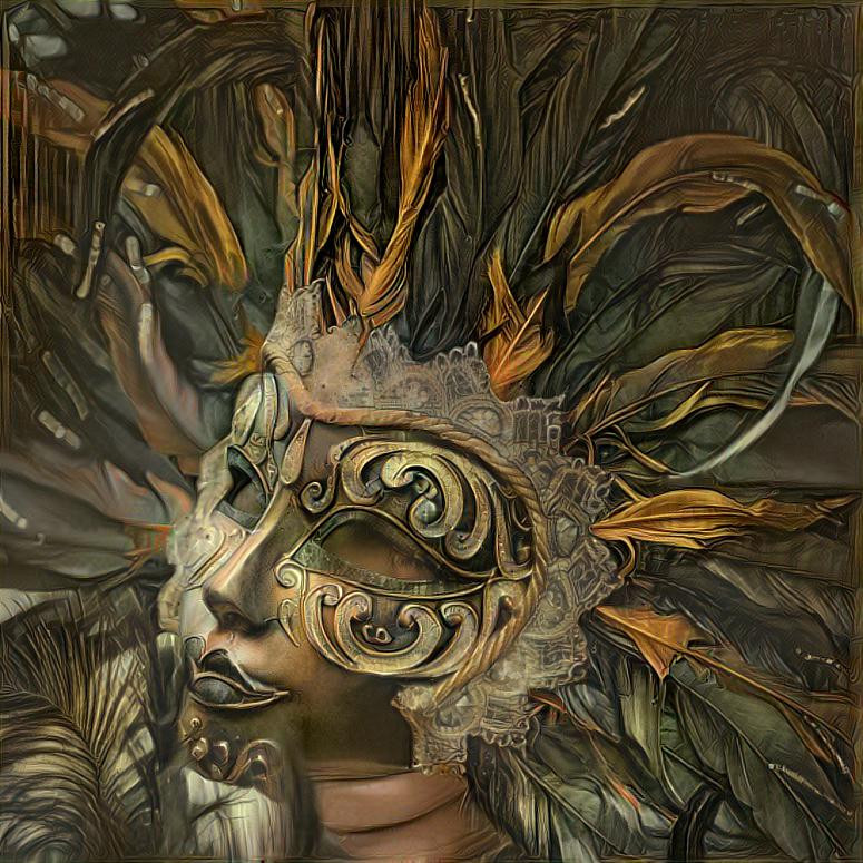 Feathered Carnival Mask 