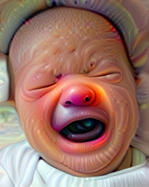 red-nosed crying baby