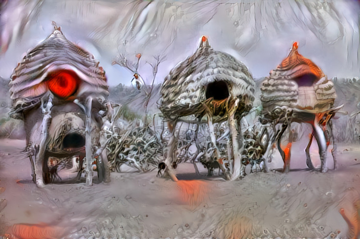 The Elders’ huts in the shepherd village.