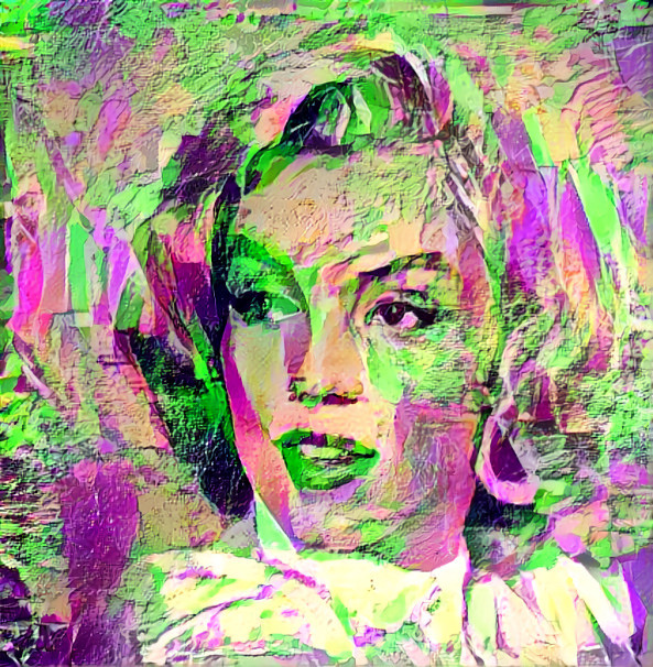 Marilyn Monroe - purple, green, pink, painting
