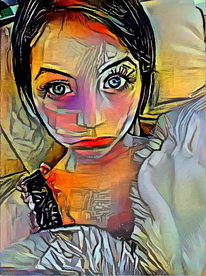 Girl in the style of Picasso