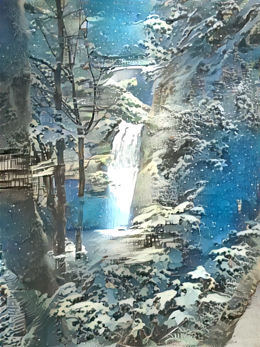 Serie Invierno: Multnomah Falls. (Original Photography by Kala'sadat. All rights reserved.)