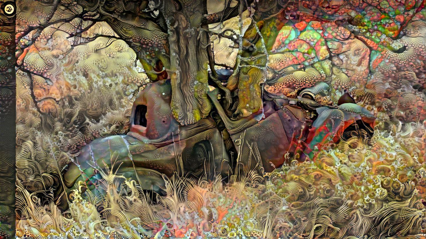 Car In Tree