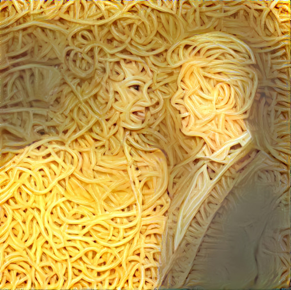 david bowie and wife iman - spaghetti