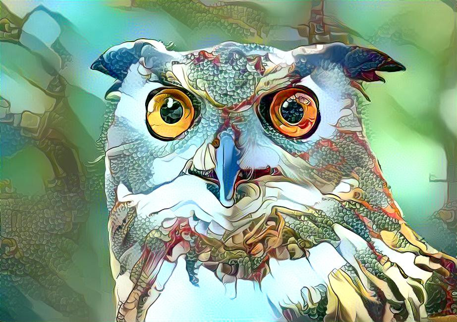 Dragon Mosaic Owl