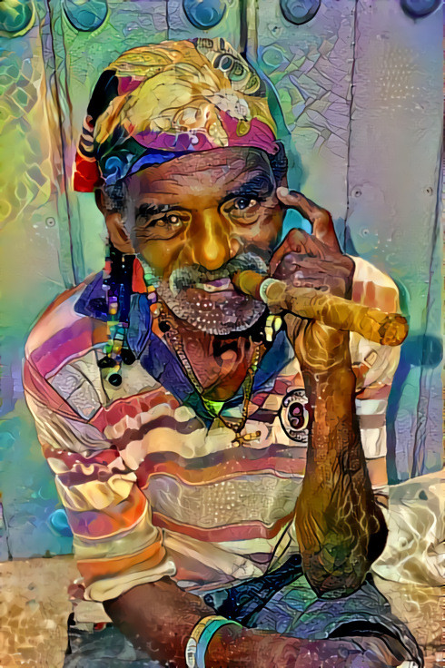 DDG Smoking a Cuban Cigar in Havana