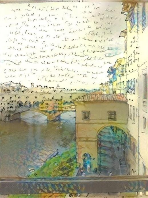 Pont Vecchio avec le Papier