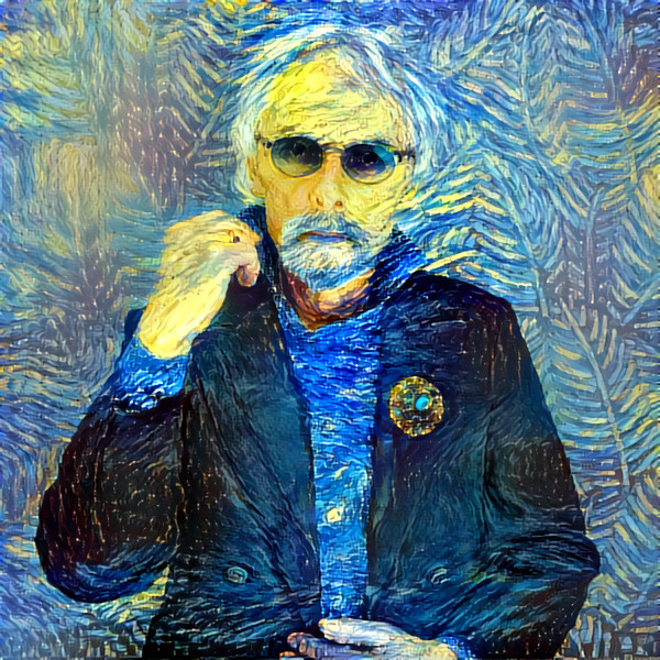 Van Gogh style in blue
