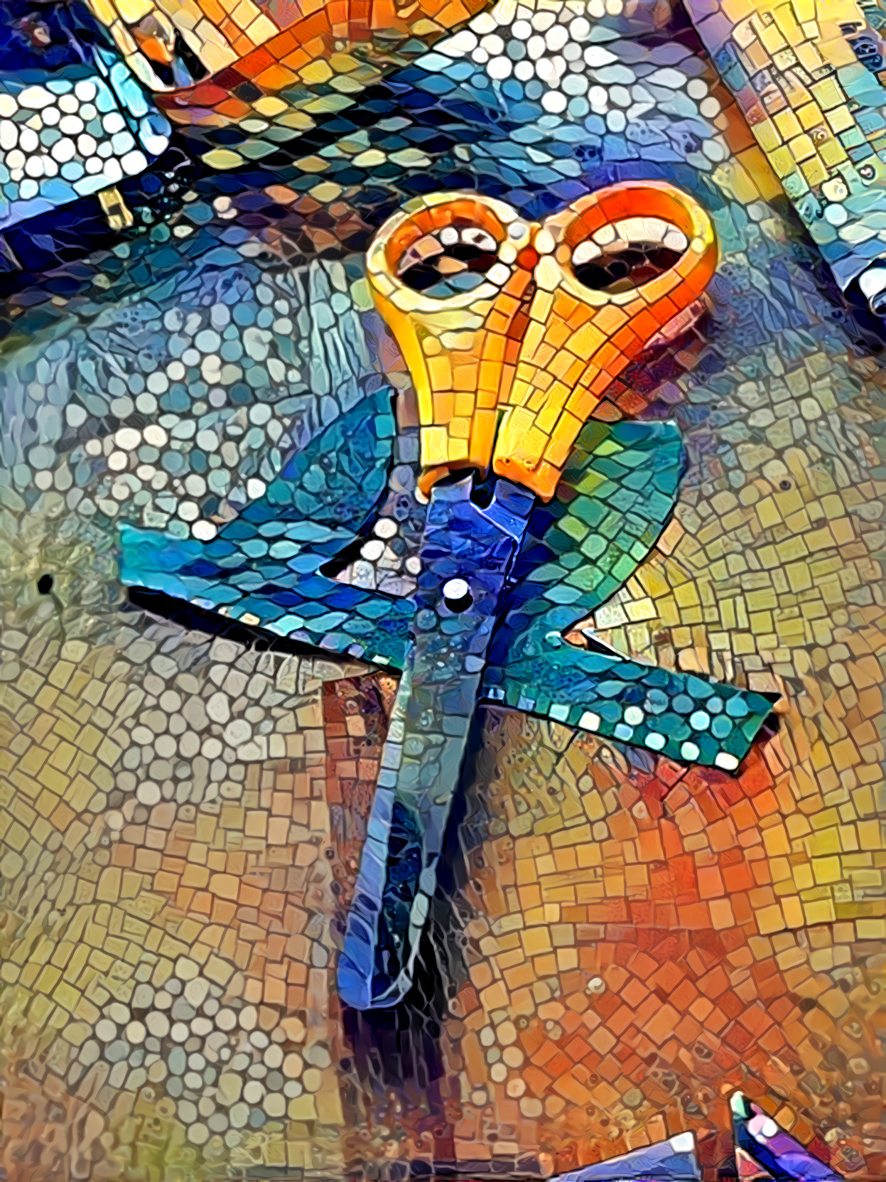 Scissors mosaic