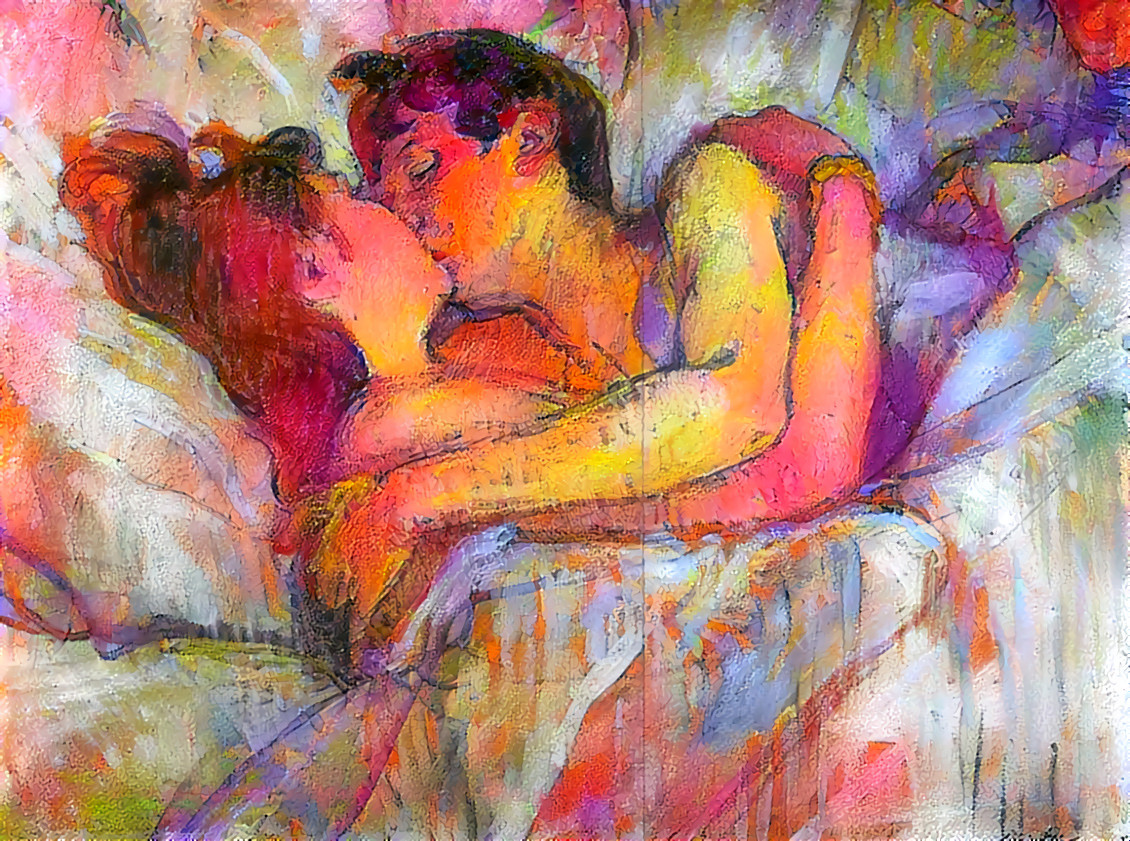 In-bed-the-kiss-1892 pastel 11
