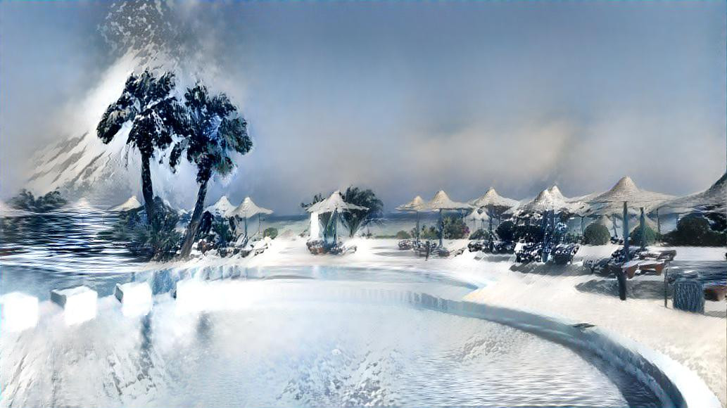 Snowy Hotel Pool