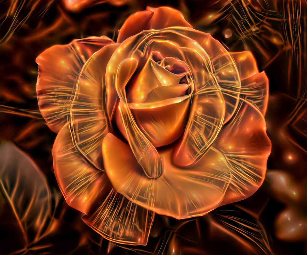 Neon Orange Rose