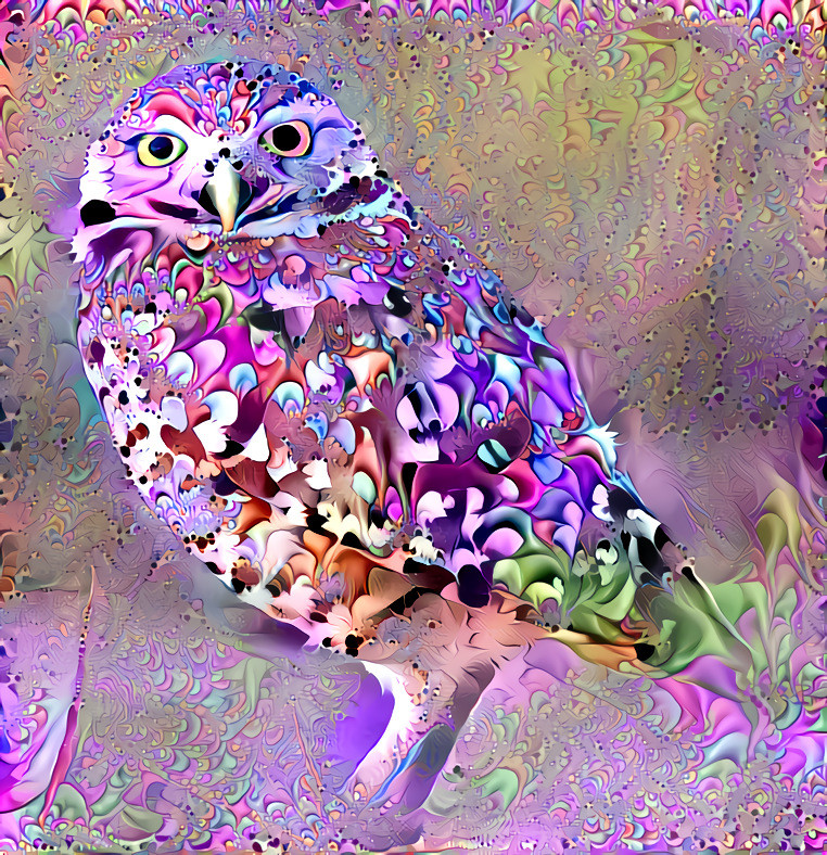 Fractal owl ( style by Rheascope ).