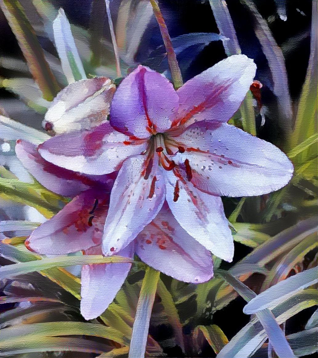 Pixelated Purple Flower