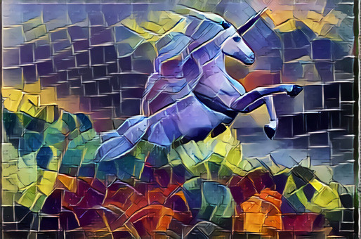 Unicorn stained glass