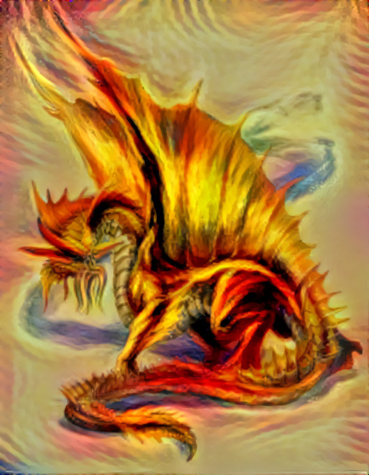 Rainbow gold dragon