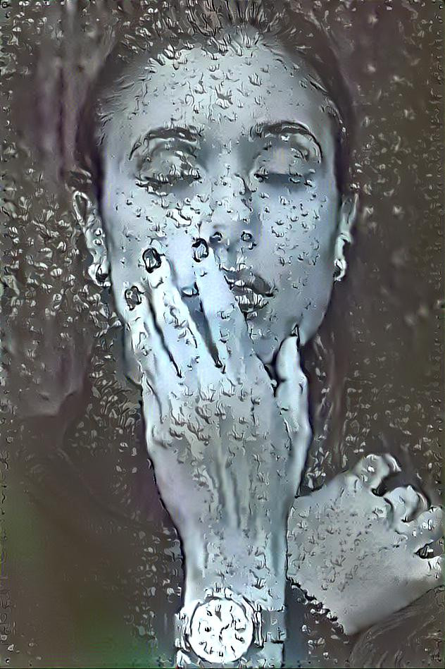 Dripping girl in Rain