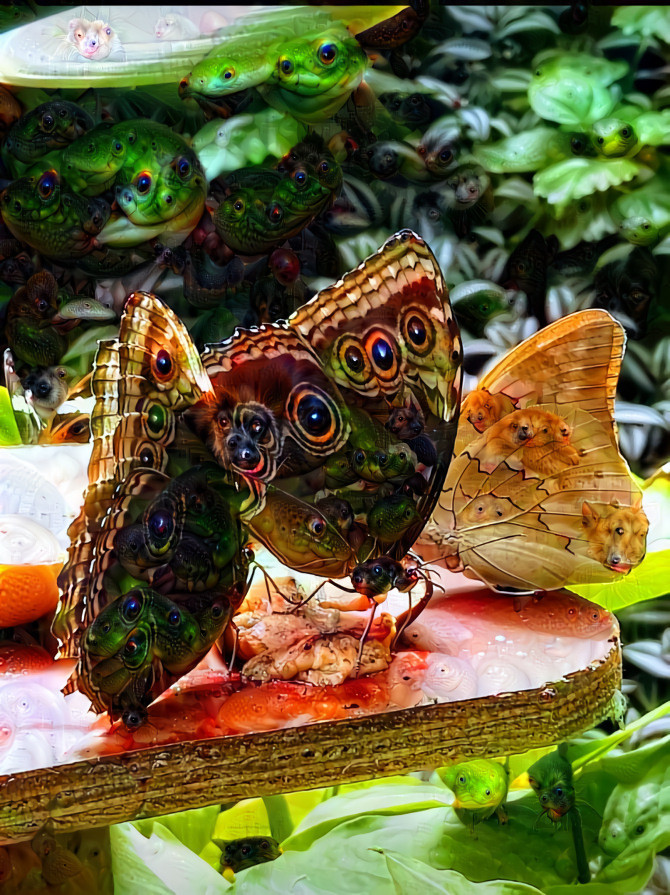 Butterflies having supper..