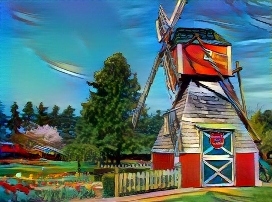 Dutch Windmill at Holland Tulip Farm