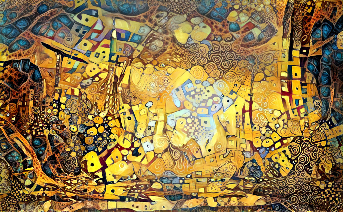 Abstract golden world